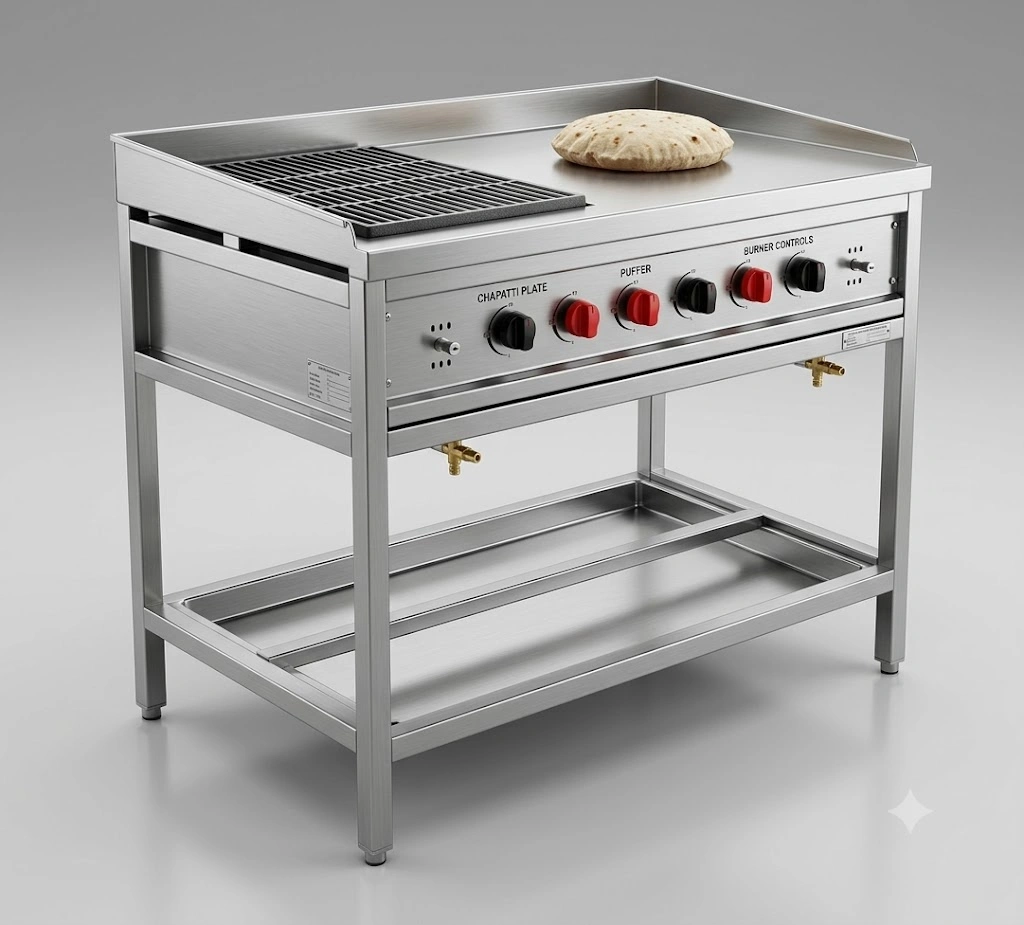 Chapatti Plate Cum Puffer Machine