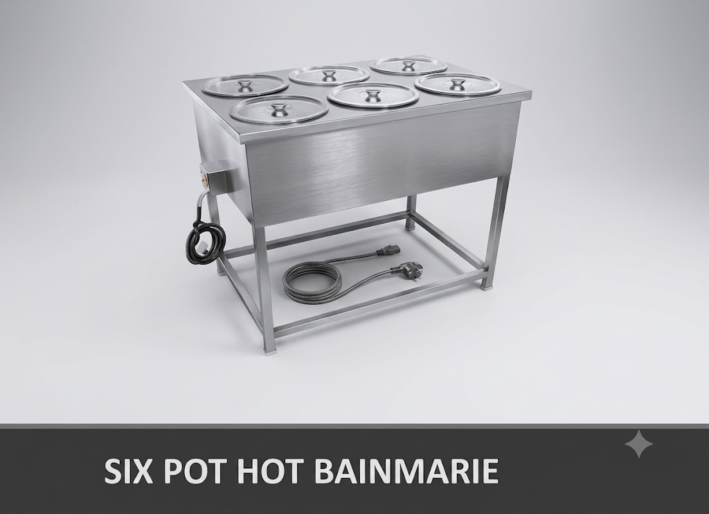 Six Pot Table-Top Hot Bain Marie