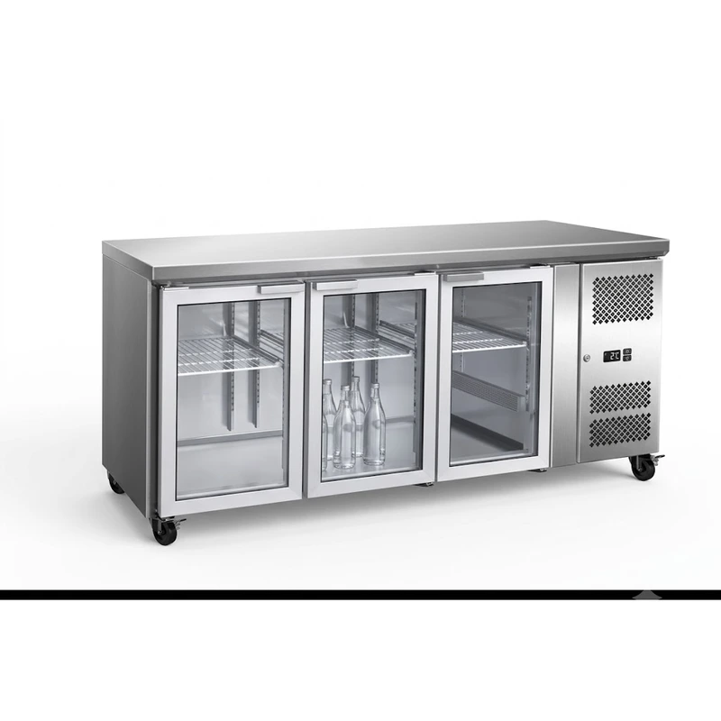 UNDER COUNTER REFRIGERATOR GLASS DOOR